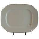 Fleischplatte 32,5x24,8 cm Heinrich Facette Weiß gebraucht - gut
