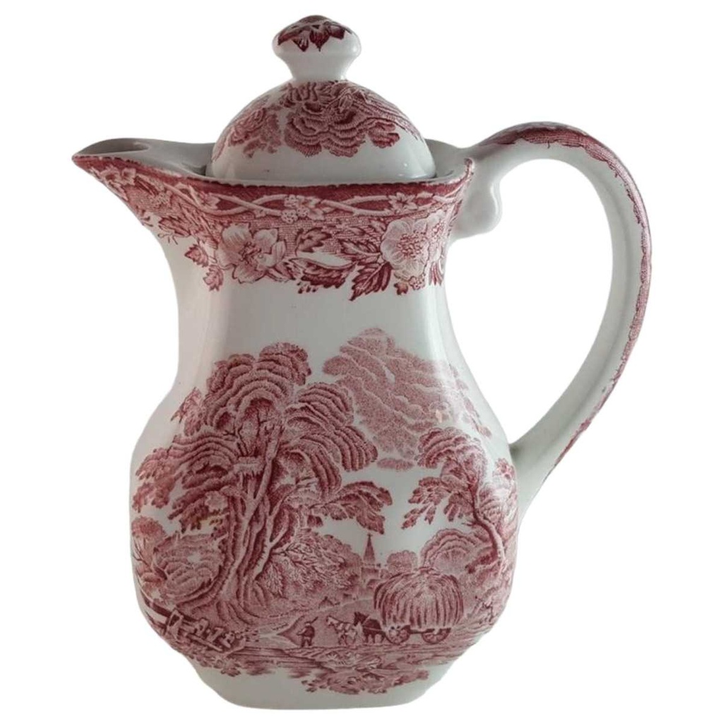 Teekanne Krug Milchkanne mit Deckel Unicorn Tableware Woodland Rot gebraucht - sehr gut