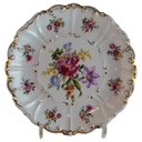 Zierschale 21,7 cm Graf von Henneberg Blumen gebraucht - akzeptabel
