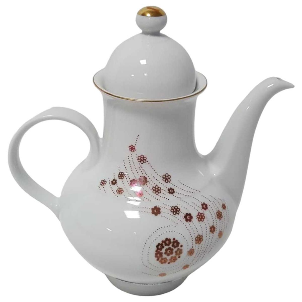 Kaffeekanne Kanne 1,45 L Graf von Henneberg Goldblummchen Rotpunkte gebraucht - sehr gut