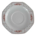 Untertasse für Suppe Seltmann Weiden Blumenmuster rot
