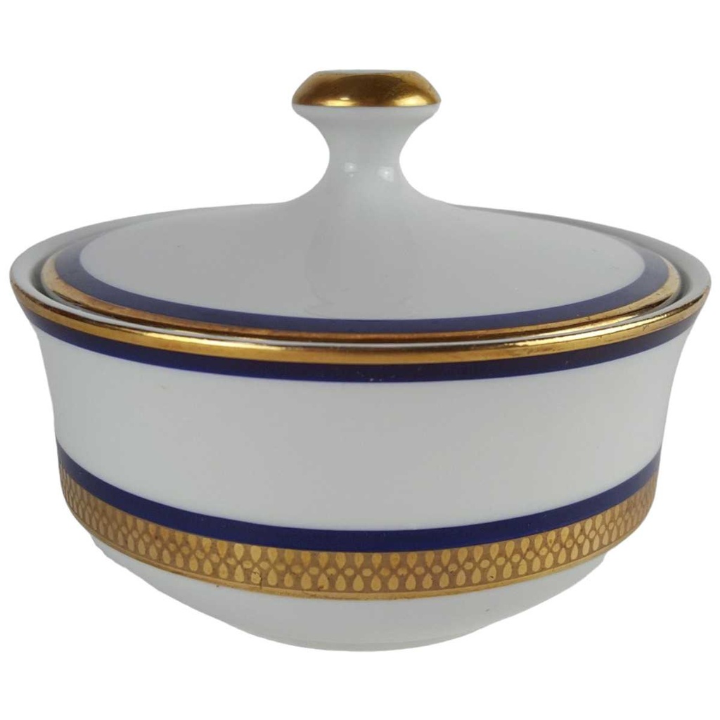 [458142325] Zuckerdose Goldrand Jaeger & Co PMR Blau gebraucht - gut