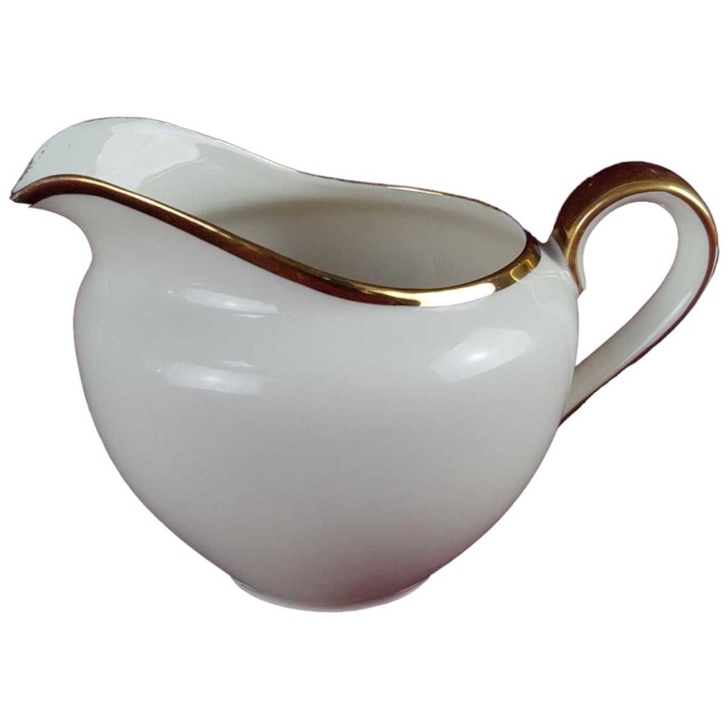 [458142330] Milchkännchen Goldrand 0,25 L Seltmann Weiden Vohenstrauß Form 1983 gebraucht - gut