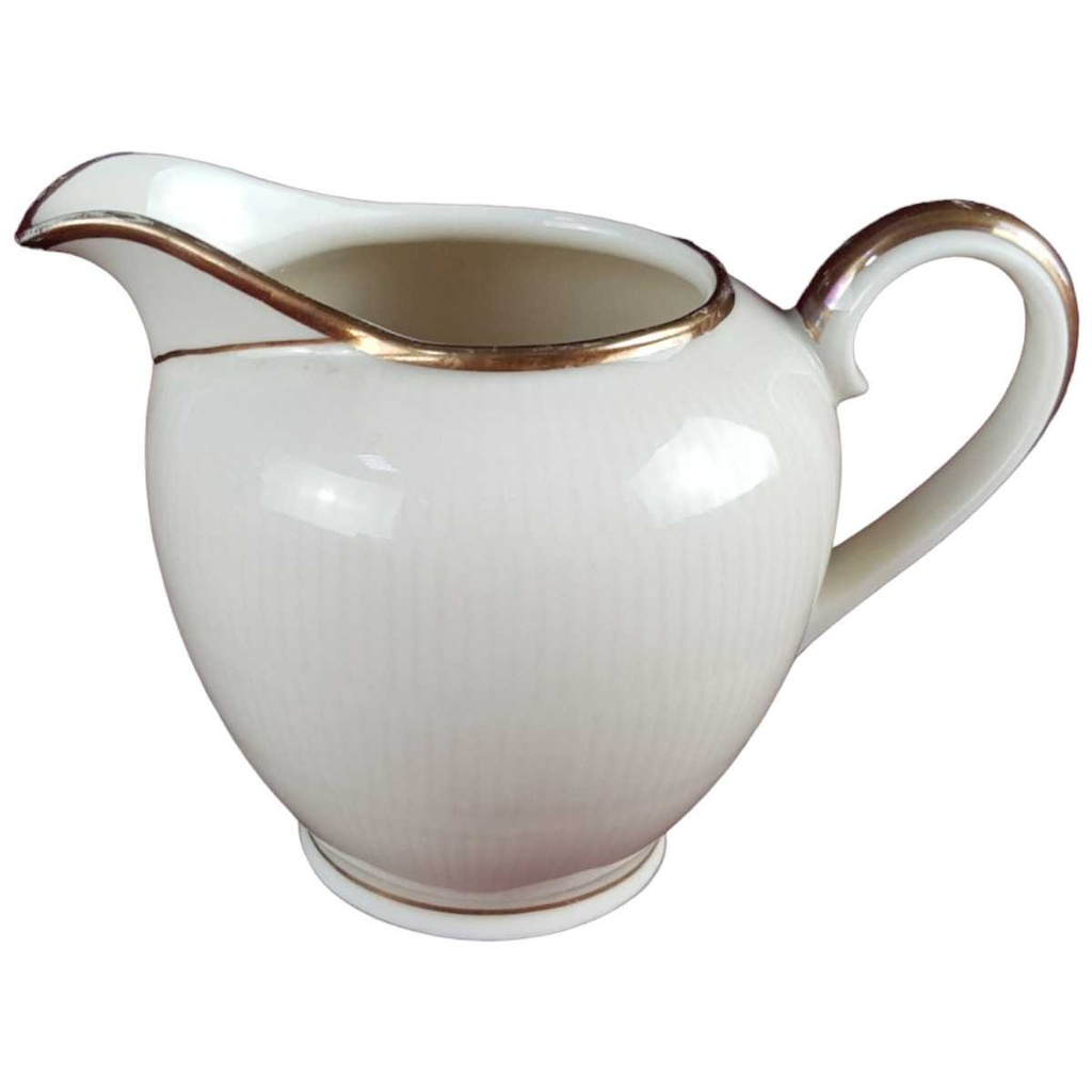 [458142336] Milchkännchen Goldrand 0,2 L Schumann Form 0150 Elfenbein Beige Bavaria gebraucht - gut