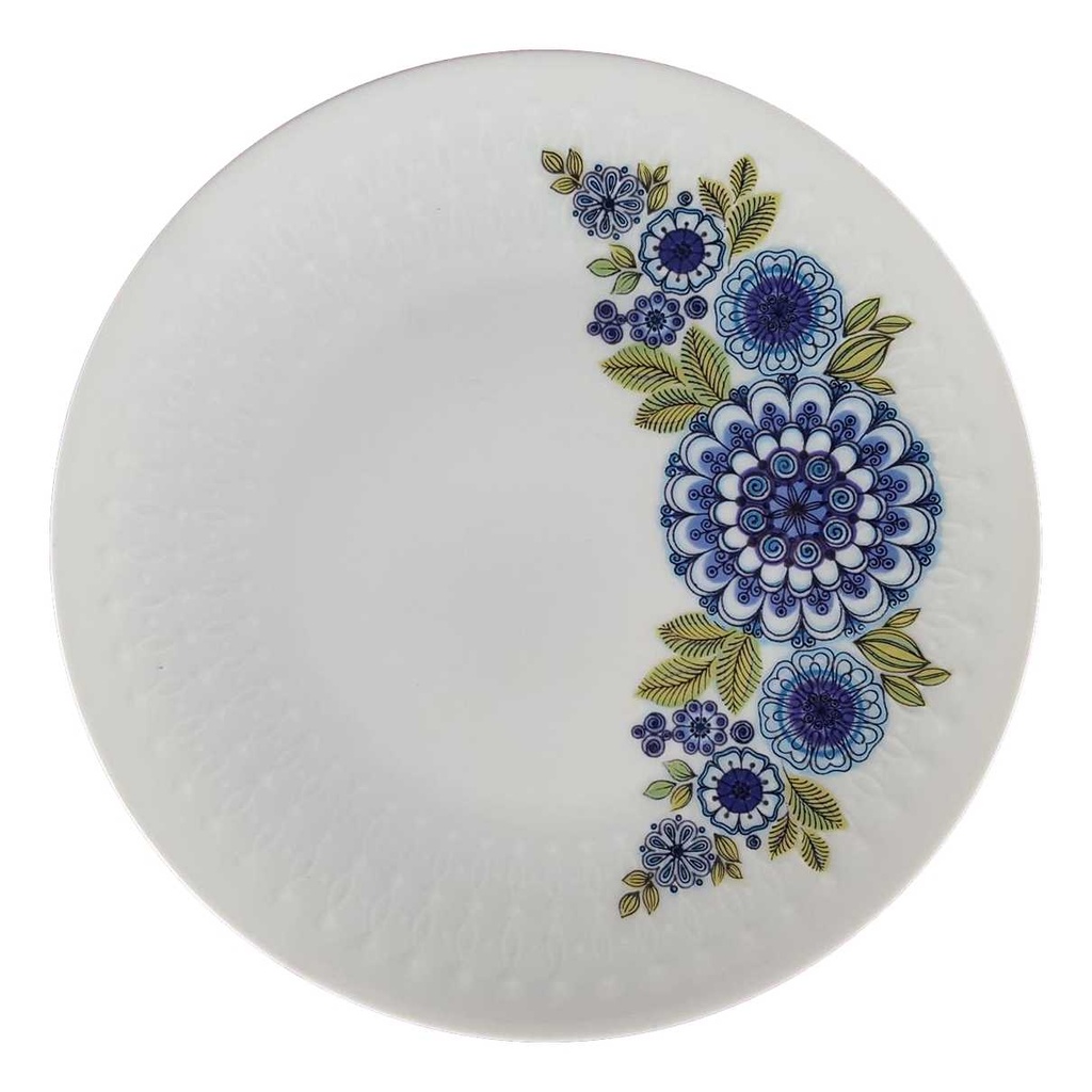 Kuchenteller Dessertteller Mitterteich Blumendekor Blau Grün Blumen
