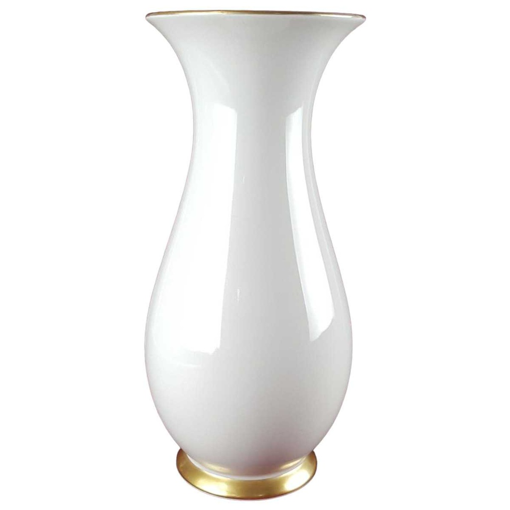 [458142374] Vase Blumenvase Goldrand 35,2 cm Eschenbach Elfenbein Beige gebraucht - sehr gut