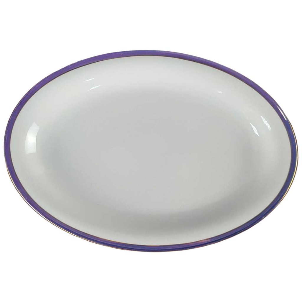 [458142393] Servierplatte Goldrand 34,5x24 cm Mitterteich gebraucht - gut