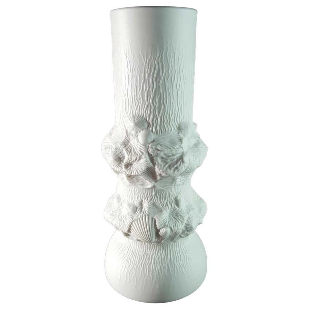 Blumenvase Muschelvase 21,2 cm AK Kaiser Porzellan Weiß gebraucht - sehr gut
