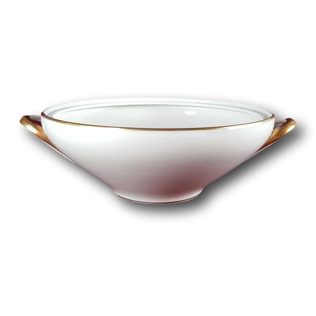 [458142417] Suppenterrine Suppenbecher Goldrand ohne Deckel 2 L Eschenbach W4049 Elfenbein Beige gebraucht - gut