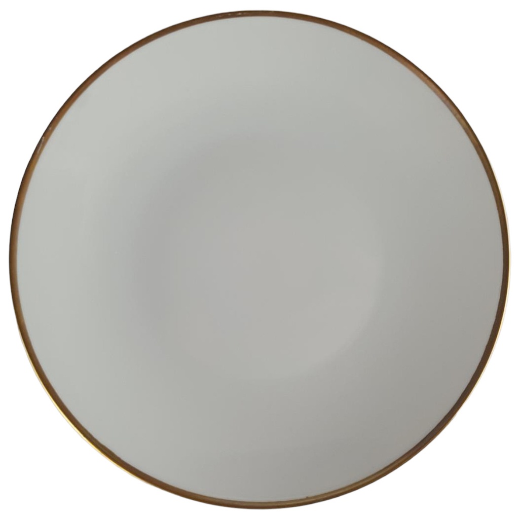 [458142441] Kuchenteller Dessertteller Goldrand Mitterteich Cremeweiß 3mm