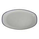 Servierplatte Steakplatte 33x19,5 cm Arzberg Rand Blau Gold gebraucht - gut