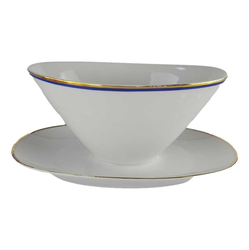 Sauciere 0,35 L Arzberg Rand Blau Gold gebraucht - akzeptabel