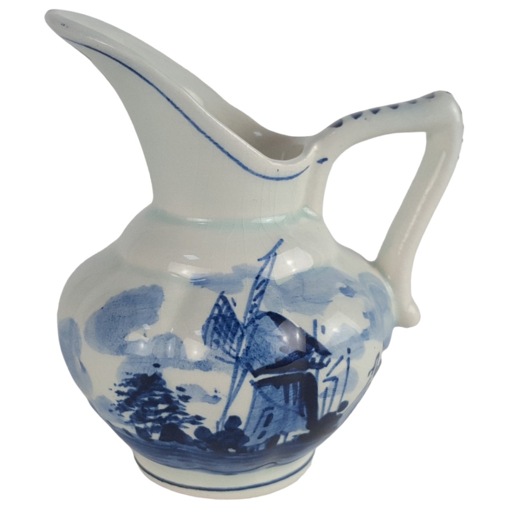 Delfts Holland Keramik Milchkännchen H 8,5 cm