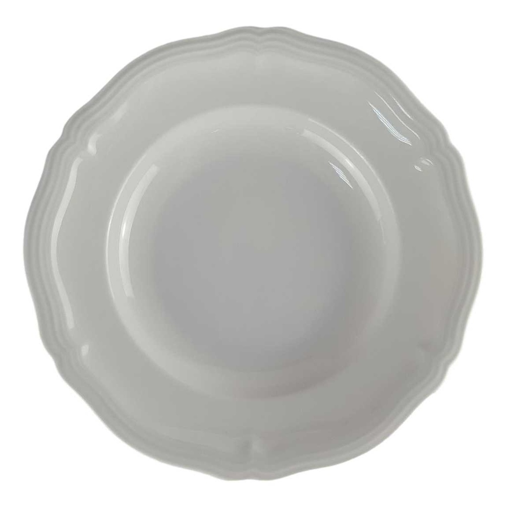 [458142468] Suppenteller 24,5 cm Rosenthal Chippendale Weiß Uni gebraucht - akzeptabel