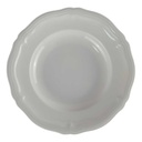 Suppenteller 24,5 cm Rosenthal Chippendale Weiß Uni gebraucht - akzeptabel