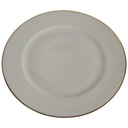 Speiseteller Essteller Goldrand 24,8 cm Seltmann Weiden Vohenstrauß elfenbein Beige gebraucht - akzeptabel