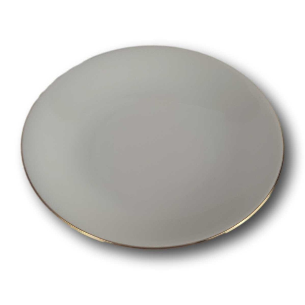 Suppenteller Goldrand 22,1 cm Bareuther elfenbein 44 Bavaria gebraucht - gut