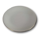 Suppenteller Goldrand 22,1 cm Bareuther elfenbein 44 Bavaria gebraucht - gut