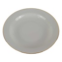 Suppenteller Goldrand 22,6 cm Winterling Marktleuthen Elfenbein Bavaria gebraucht - gut
