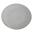 Kuchenteller Dessertteller Goldrand 19,5 cm Seltmann Weiden Roma weiß gebraucht - gut