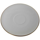 Untertasse Goldrand 14,5 cm Seltmann Weiden Weiß gebraucht - gut