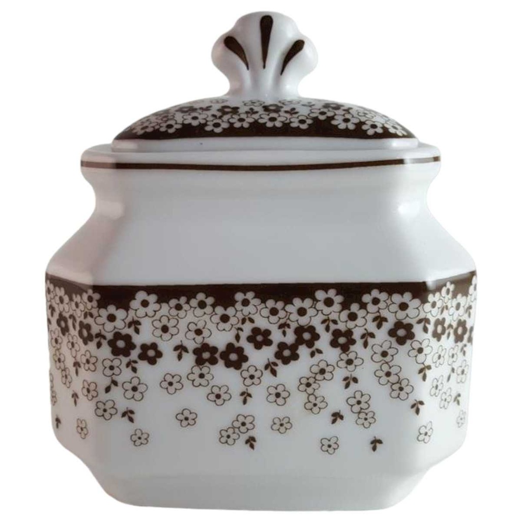 [45814267] Zuckerdose Arabella Atelier Blumendekor braun Blumen gebraucht - sehr gut