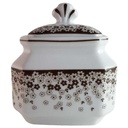 Zuckerdose Arabella Atelier Blumendekor braun Blumen gebraucht - sehr gut