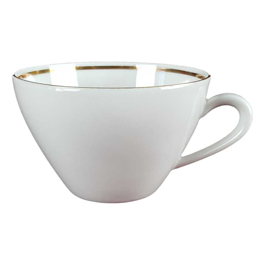 [458142679] Kaffeetasse Goldrand Seltmann Weiden Roma weiß gebraucht - gut