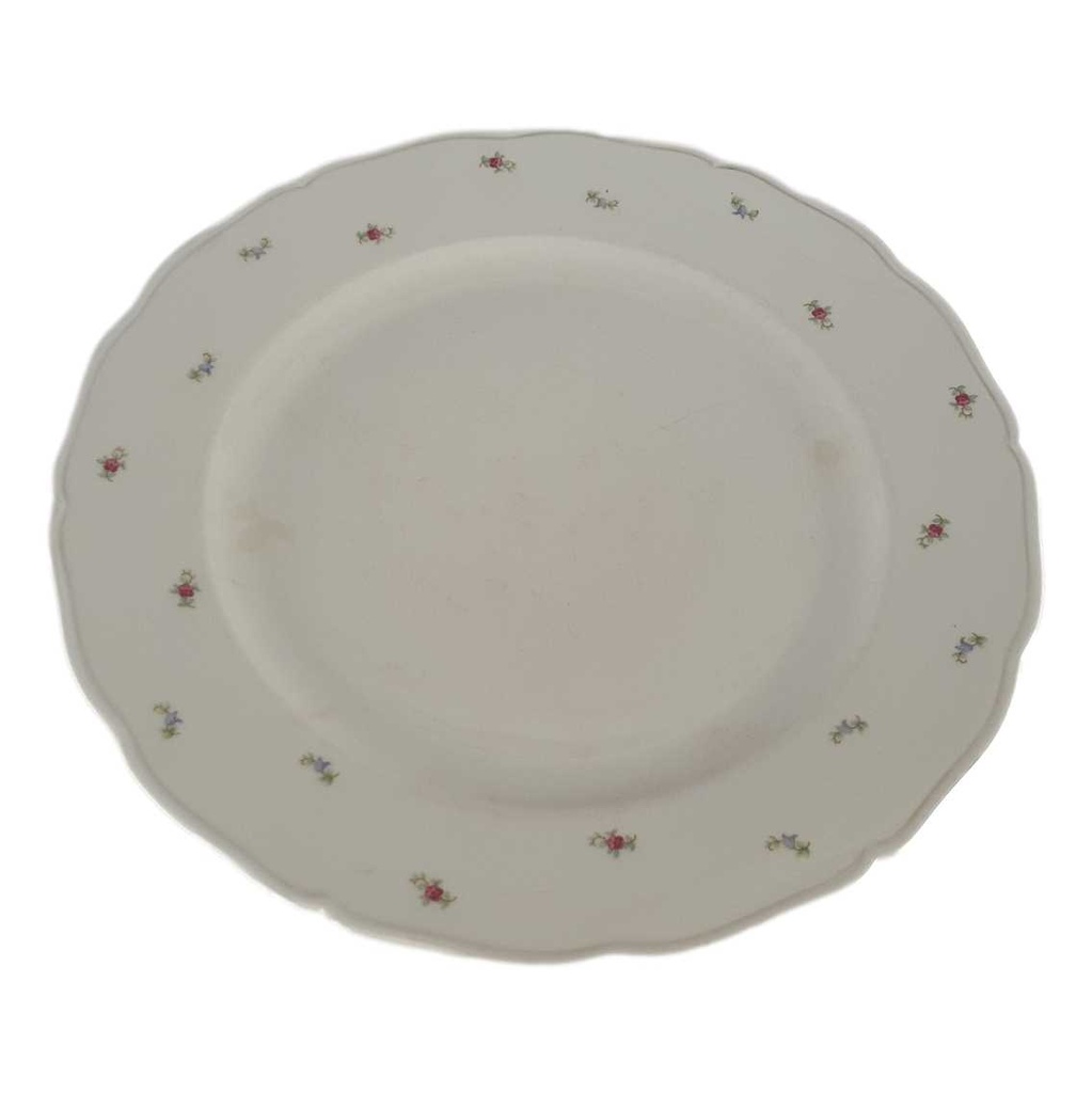 [458142692] Speiseteller Essteller Goldrand 25 cm Seltmann Weiden Streublümchen gebraucht - akzeptabel