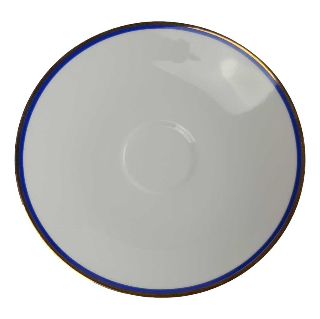 Untertasse 15 cm Arzberg Rand Blau Gold gebraucht - gut