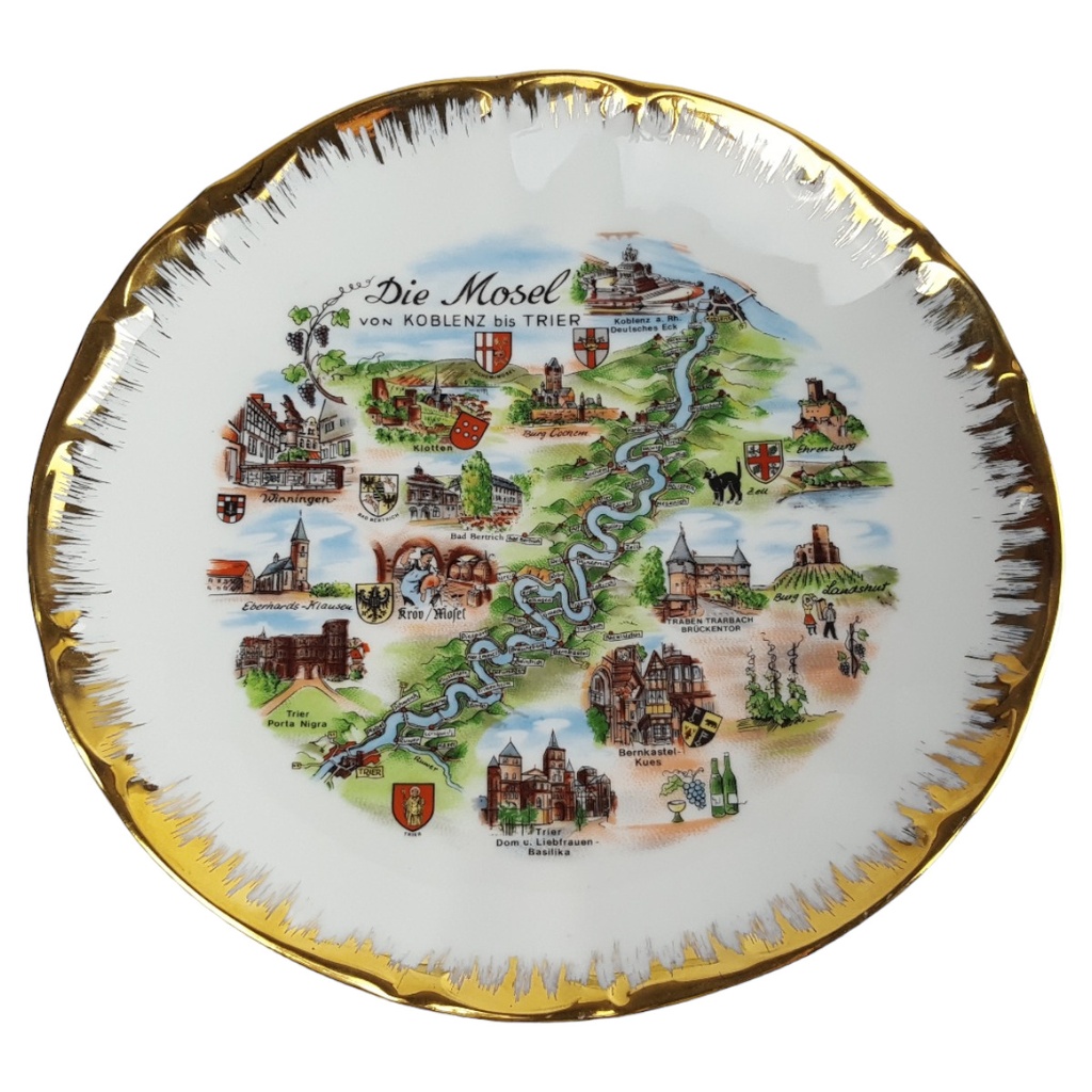 [458142700] Kunst-Palette Regnitzlosau K&T Bavaria Wandteller die Mosel D 19,8 cm