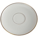 Untertasse Goldrand 14,1 cm Edelstein Bavaria Form 21655 Weiß gebraucht - gut