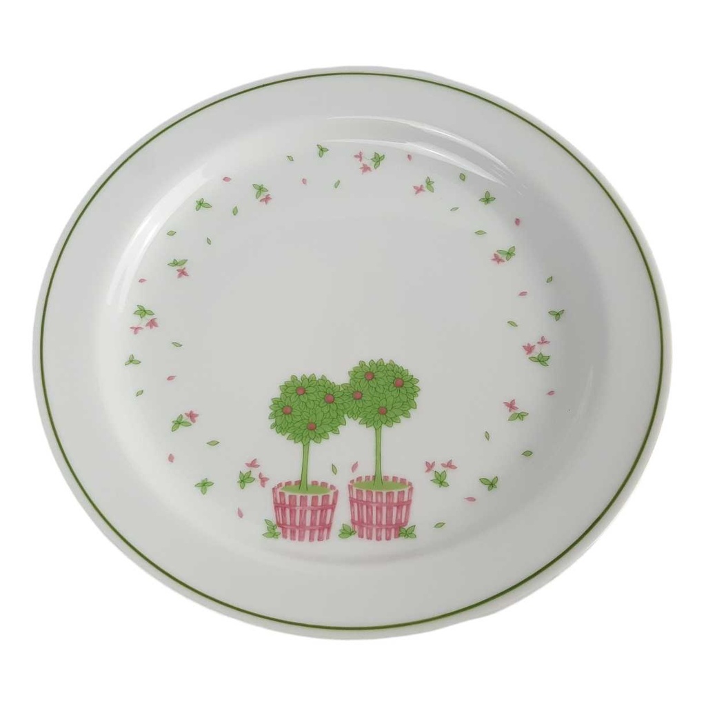 Kuchenteller Dessertteller 19,6 cm Villeroy & Boch Gallo Secunda Bäumchen Mandarin gebraucht - gut
