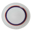 Kuchenteller Dessertteller 18,9 cm Thomas Porzellan Lanzette rot, blau, lila gebraucht - gut