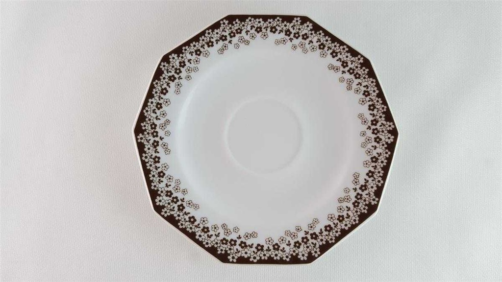 [45814272-U] Untertasse für Kaffee 15,2 cm Arabella Atelier Blumendekor braun Blumen gebraucht - gut