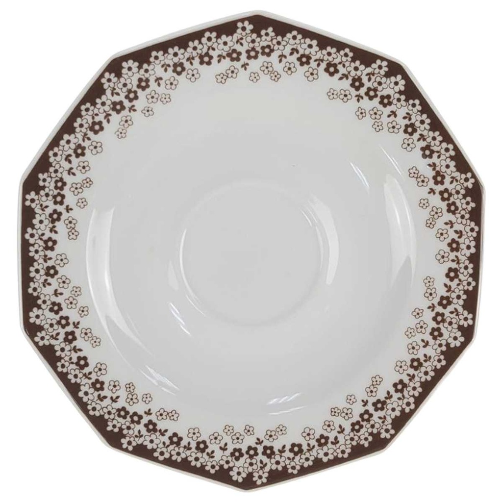 [45814273] Untertasse für Kaffee 15,4 cm Arabella Atelier Blumendekor braun Blumen gebraucht - gut