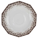 Untertasse für Kaffee 15,4 cm Arabella Atelier Blumendekor braun Blumen gebraucht - gut