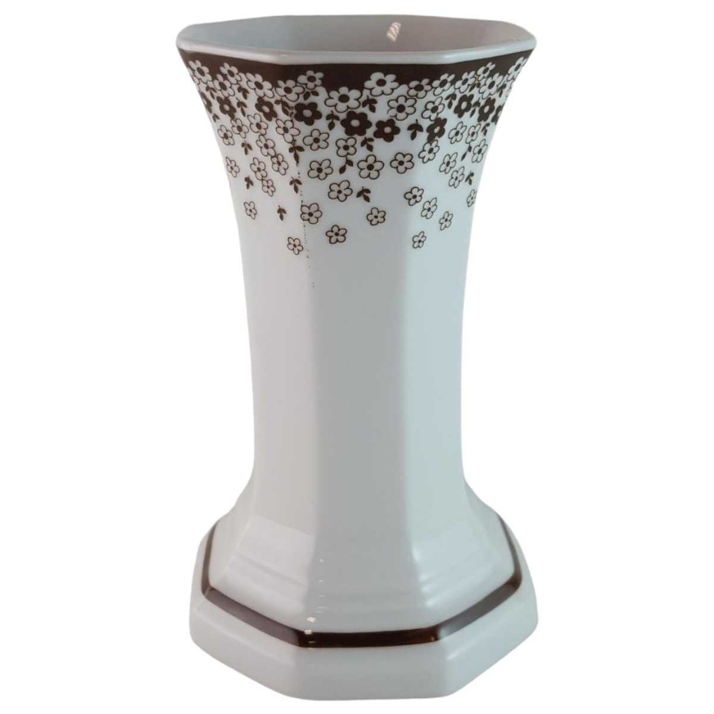 [45814277] Vase Dekorative 13,5 cm Arabella Atelier Blumendekor braun Blumen gebraucht - gut