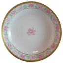 Schale Goldrand 17,3 cm Burg Lindau rosa Rosen gebraucht - sehr gut