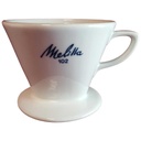 Kaffeefilter Melitta Weiß 4-Loch Nr. 102 blaue Aufschrift gebraucht - gut