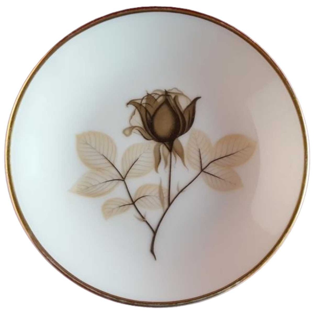 [45814323] Teebeutelablage Teebeutel Halter Goldrand Rosenthal Form 2000 Schattenrose mit gebraucht - gut