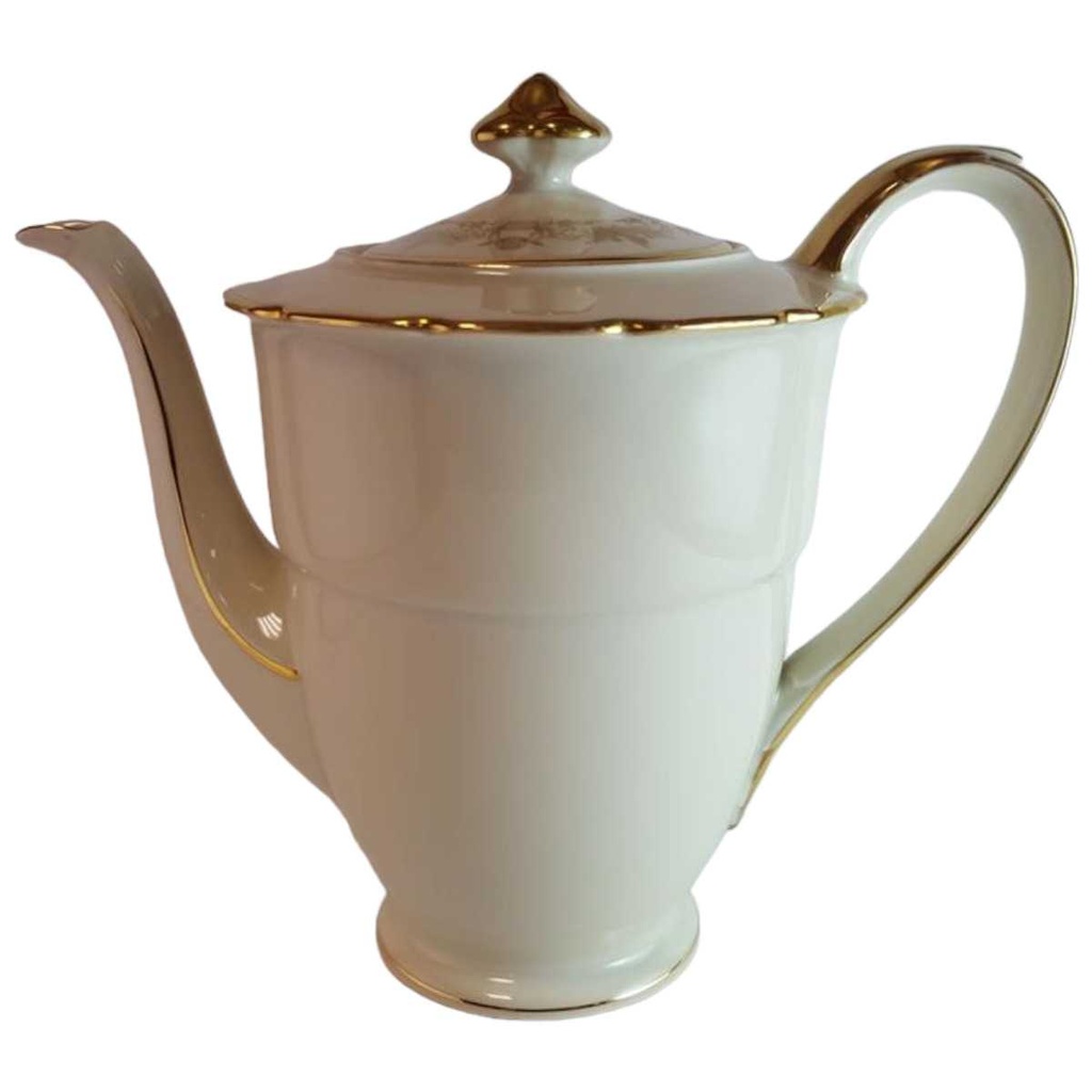 [45814358] Kaffeekanne Kanne Golddekor 1,7 L Tielsch Altwasser weiß 7930 gebraucht - gut