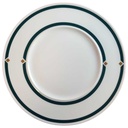 Kuchenteller Dessertteller Frühstücksteller 21,5 cm Arzberg Grünrand gold Karo gebraucht - sehr gut