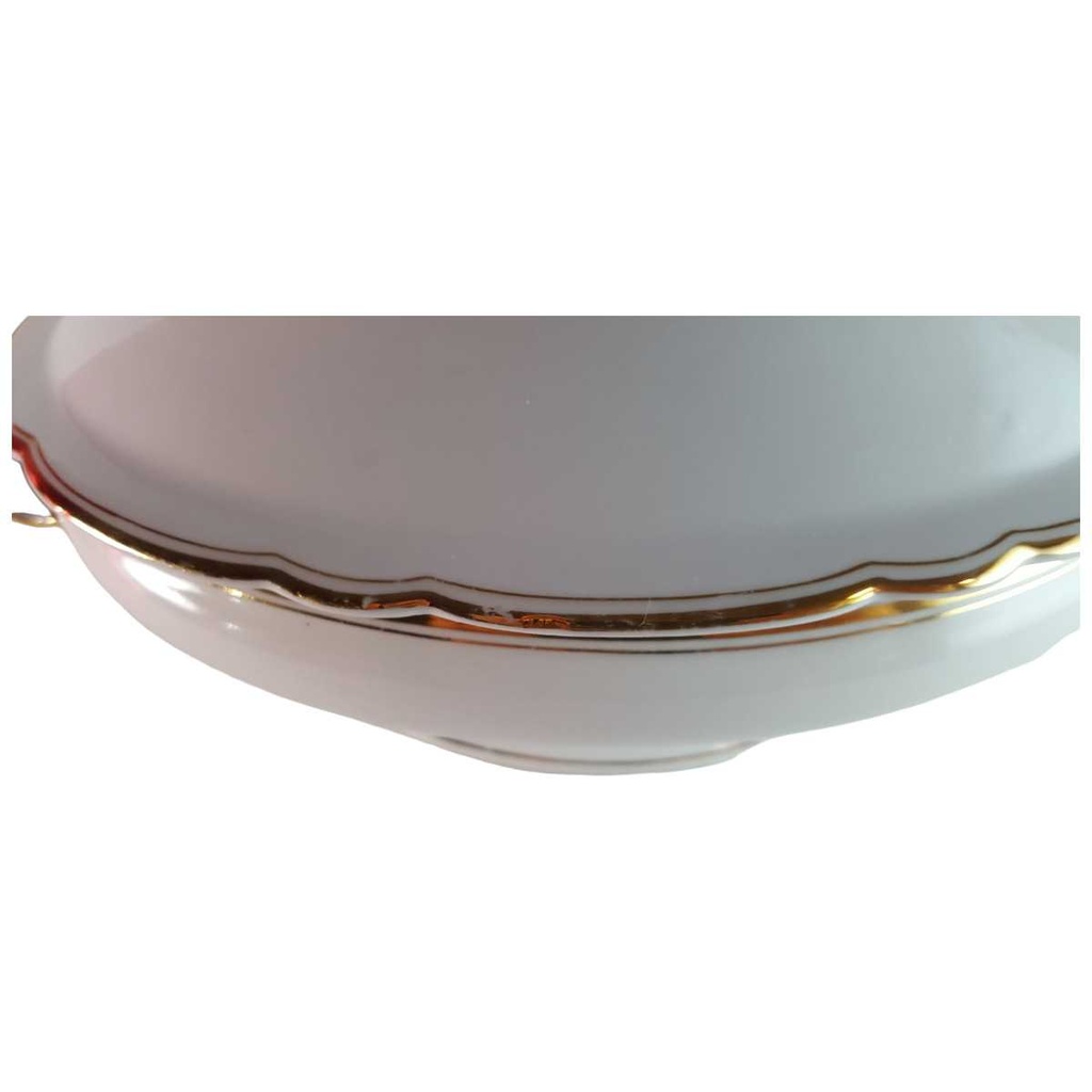 [45814392] Ragoutterrine Servierschüssel Golddekor 1,2 L Zeh Scherzer weiß Bavaria gebraucht - gut