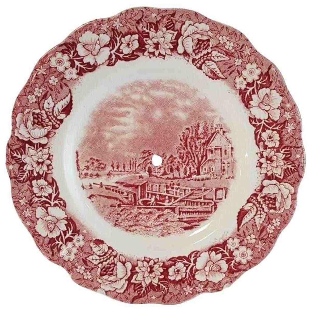 [45814403] Teller Ersatzteller für Etagere Palissy Thames River Scenes Rot gebraucht - gut