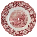 Teller Ersatzteller für Etagere Palissy Thames River Scenes Rot gebraucht - gut