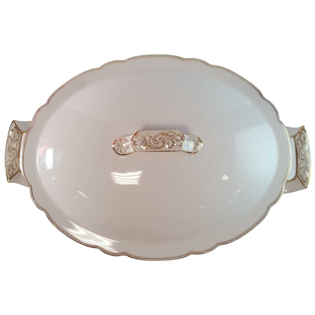 [45814404] Ragoutterrine Servierschüssel Golddekor 1,5 L Zeh Scherzer weiß Bavaria gebraucht - akzeptabel