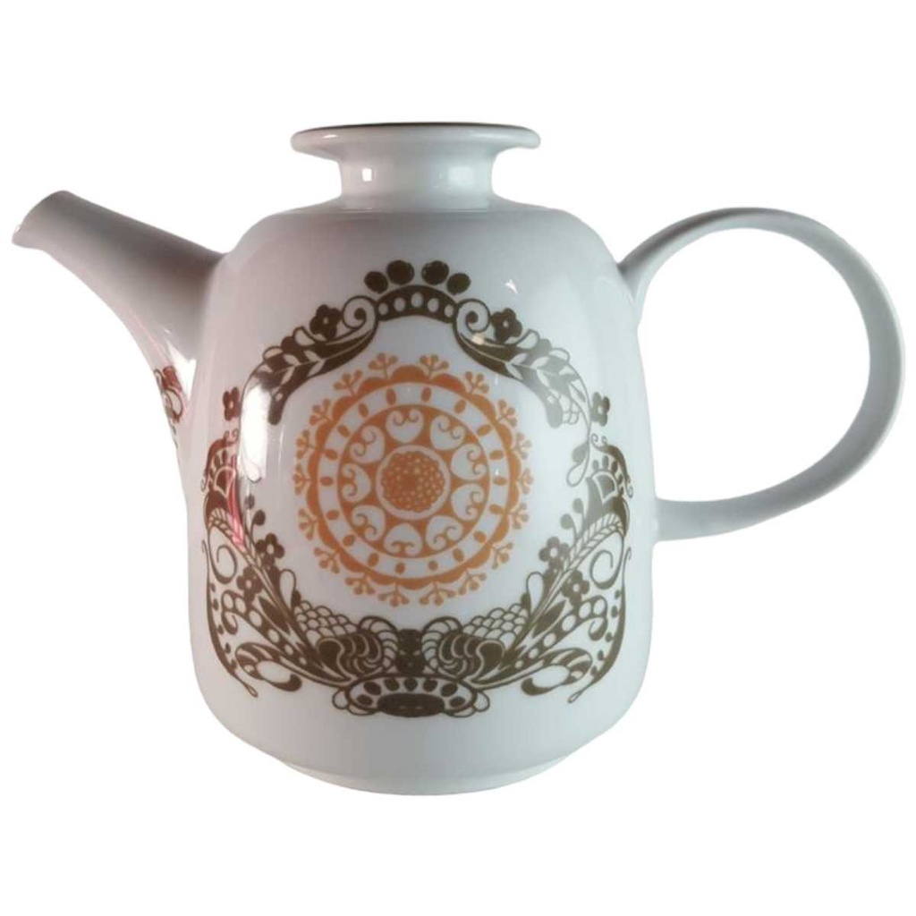 [45814440] Kaffeekanne Kanne 0,8 L Melitta Alte Formen braun orange Dekor gebraucht - sehr gut