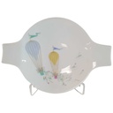 Schale mit Griffen 11,7 cm Johann Haviland Form W02454 Heißluftballondekor gebraucht - gut