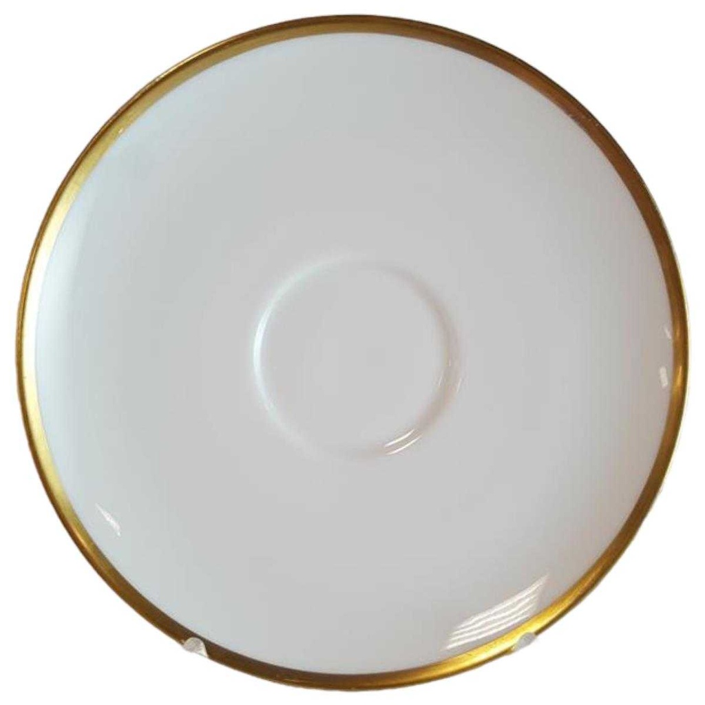 [45814487] Untertasse für Kaffee Goldrand 15,5 cm Thomas Porzellan Form 3001 Scharrer Entwurf gebraucht - sehr gut